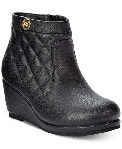 michael kors kids wedges|Michael Kors black wedge booties.